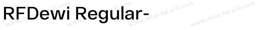 RFDewi Regular字体转换